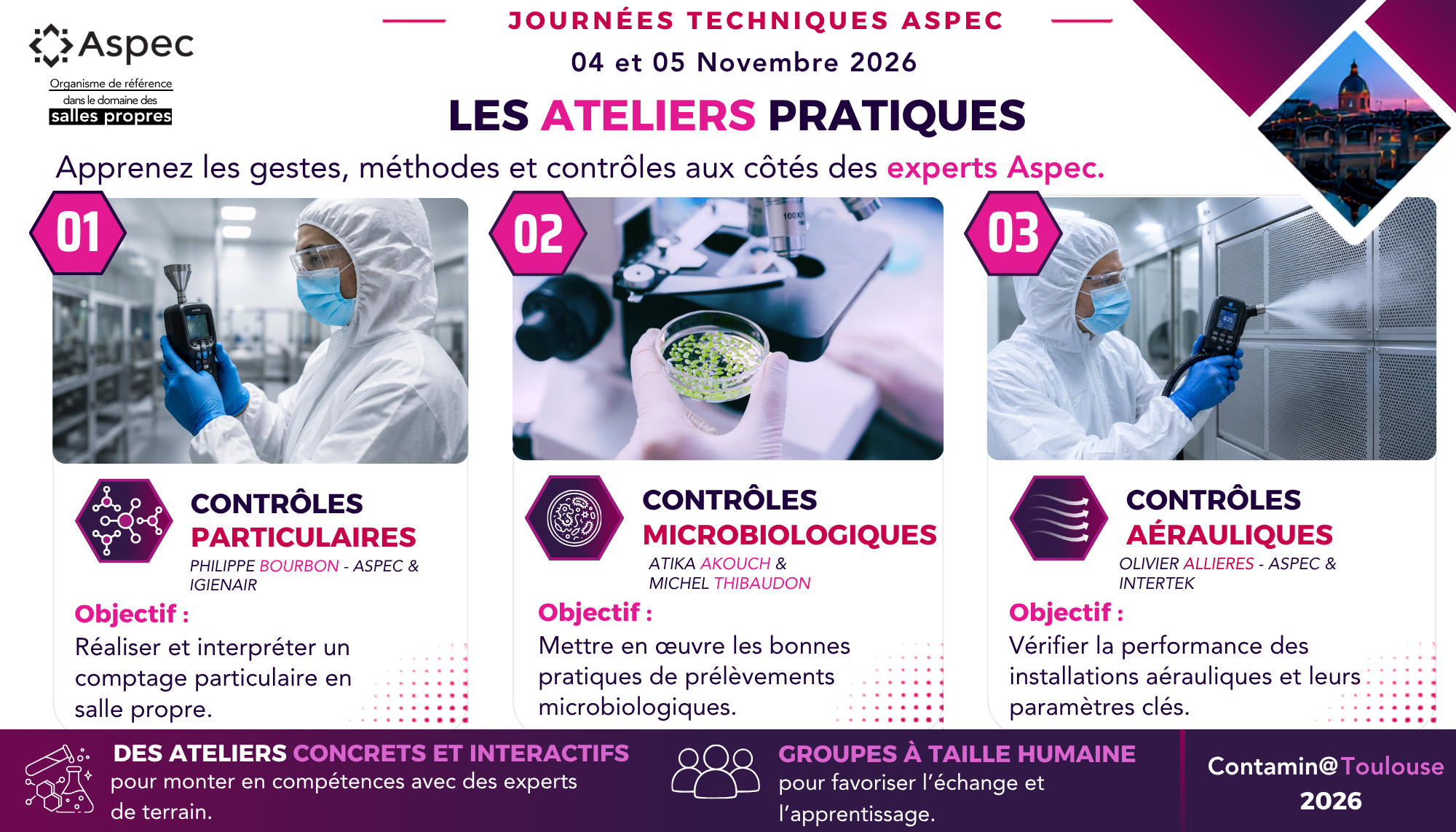 ateliers pratiques Contamin@Toulouse